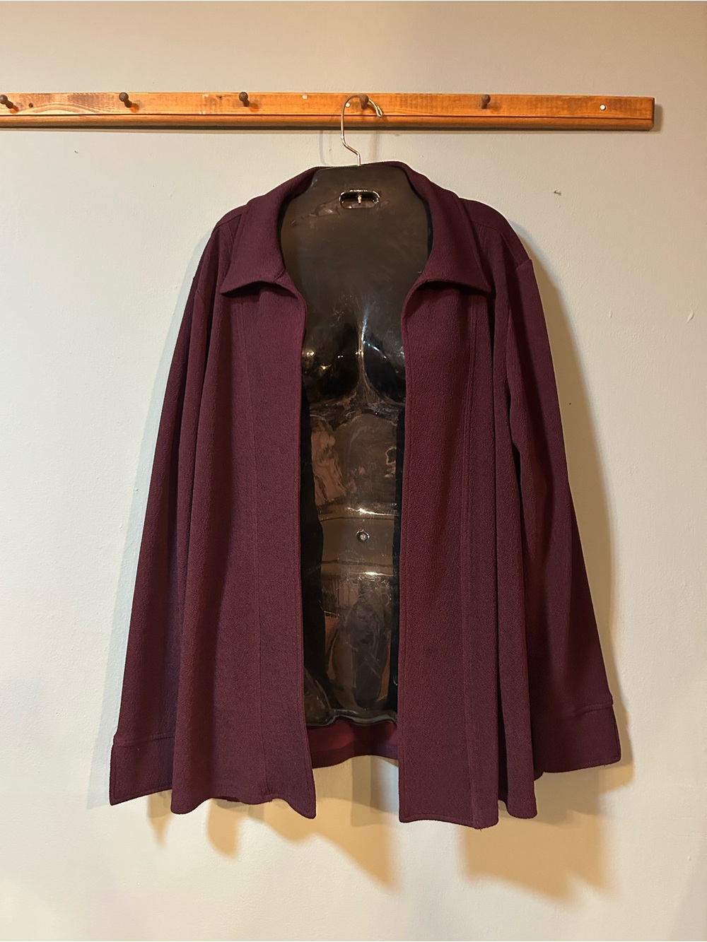 TravelSmith Open-Front Plum Jacket